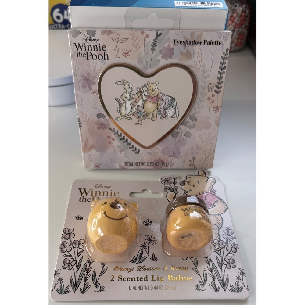 Disney Winnie the Pooh Eyeshadow Palette & 2-Pack Scented Lip Balm Gift Set